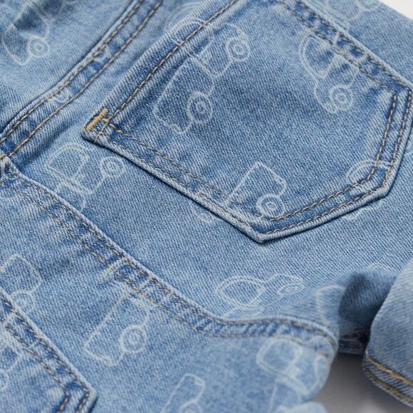 H&M Truck Pattern Denim Shorts Size 12-18 Months - Picture 3 of 6